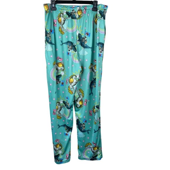 Briefly Stated Pants PJs Unicorn Pug Dog Cat Narwhal Battle EPIC Rainbow Size L - Picture 5 of 15